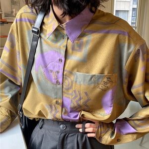 NWT vintage style women’s oversized shirts size L